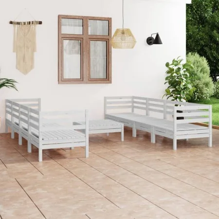 Garden furniture set 9 pieces solid white pine wood by vidaXL, Garden sets - Ref: Foro24-3082518, Price: 487,63 €, Discount: %
