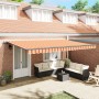 Toldo retráctil manual amarillo y naranja 500x350 cm by , Awnings - Ref: Foro24-3331489, Price: 433,65 €, Discount: %