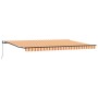 Toldo retráctil manual amarillo y naranja 500x350 cm by , Awnings - Ref: Foro24-3331489, Price: 433,65 €, Discount: %