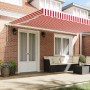 Toldo Retráctil Automático Rayas Rojas y Blancas 500x350 cm by , Awnings - Ref: Foro24-3331495, Price: 477,31 €, Discount: %