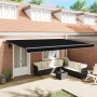 Toldo Retráctil Manual Negro 500x350 cm, Tela de Reemplazo para Toldo para marco de 5x3.5 m Negro by , Awnings - Ref: Foro24-...