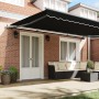 Toldo Retráctil Manual Negro 500x350 cm, Tela de Reemplazo para Toldo para marco de 5x3.5 m Negro by , Awnings - Ref: Foro24-...