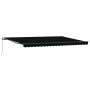 Toldo Retráctil Manual Negro 500x350 cm, Tela de Reemplazo para Toldo para marco de 5x3.5 m Negro by , Awnings - Ref: Foro24-...