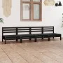 Gartenmöbel-Set 4-teilig aus massivem schwarzem Kiefernholz von vidaXL, Gartensets - Ref: Foro24-3082486, Preis: 198,97 €, Ra...
