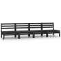 Gartenmöbel-Set 4-teilig aus massivem schwarzem Kiefernholz von vidaXL, Gartensets - Ref: Foro24-3082486, Preis: 198,97 €, Ra...