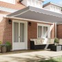 Toldo Retráctil Manual Gris 500x350 cm, Tela de reemplazo para toldo para marco de 5x3.5 m Gris Claro von , Markisen - Ref: F...