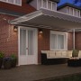 Toldo retráctil automático con luz LED gris claro 500x350 cm, Tela de repuesto para toldo para marco de 5x3.5 m gris claro by...