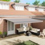 Toldo Retráctil Automático con LED Gris Claro 500x350 cm, Tela de Reemplazo para Toldo de 5x3,5 m Marco Gris Claro von , Mark...
