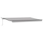 Toldo Retráctil Automático con LED Gris Claro 500x350 cm, Tela de Reemplazo para Toldo de 5x3,5 m Marco Gris Claro von , Mark...