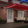 Toldo Retráctil Manual con LED Rojo 500x350 cm,  Tela de Repuesto para Toldo de 5x3.5 m Marco Rojo | Foro24.es | Tu tienda online para hogar, jardín y más Foro24.es