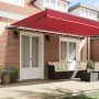 Toldo Manual Retráctil Rojo 500x350 cm, Tela de Reemplazo para Toldo 5x3.5 m Rojo by , Awnings - Ref: Foro24-3331569, Price: ...