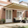 Toldo Retráctil Manual Verde y Amarillo 500x350 cm, Tela de Reemplazo para Toldo de 5x3.5m Verde y Amarillo by , Awnings - Re...