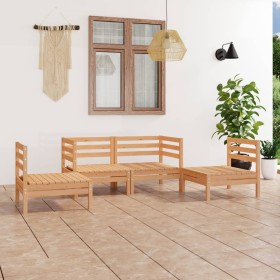 Gartenmöbel-Set 4-teilig aus massivem Kiefernholz von vidaXL, Gartensets - Ref: Foro24-3082522, Preis: 177,63 €, Rabatt: %