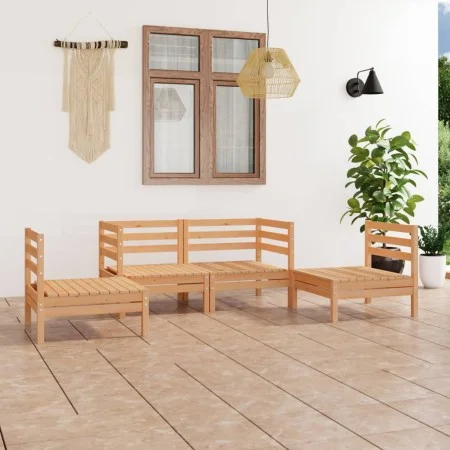 Gartenmöbel-Set 4-teilig aus massivem Kiefernholz von vidaXL, Gartensets - Ref: Foro24-3082522, Preis: 172,36 €, Rabatt: %
