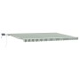 Toldo Manual Retráctil con LED Verde y Blanco 500x350 cm, Tela de Repuesto para Toldo de 5x3.5 m Verde y Blanco by , Awnings ...