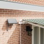 Toldo Manual Retráctil con LED Verde y Blanco 500x350 cm, Tela de Repuesto para Toldo de 5x3.5 m Verde y Blanco by , Awnings ...