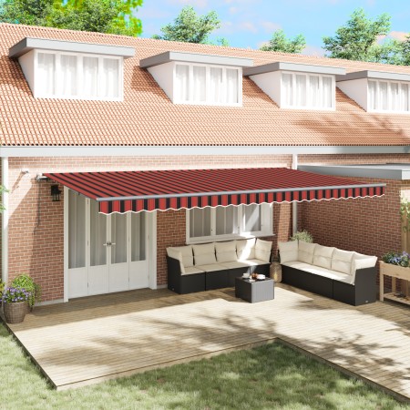 Toldo Retráctil Automático con LED Naranja y Marrón 600x300 cm | Foro24.es | Tu tienda online para hogar, jardín y más Foro24.es