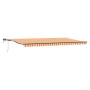 Toldo Retráctil Manual con LED Amarillo y Naranja 600x300 cm by , Awnings - Ref: Foro24-3331602, Price: 462,78 €, Discount: %