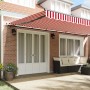 Toldo Retráctil Manual Rayas Rojas y Blancas 600x300 cm | Foro24.es | Tu tienda online para hogar, jardín y más Foro24.es