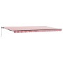 Toldo Retráctil Manual Rayas Rojas y Blancas 600x300 cm | Foro24.es | Tu tienda online para hogar, jardín y más Foro24.es