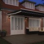 Automatic Retractable Awning with Black LED 600x300 cm, Replacement Fabric for 6x3 m Black Awning by , Awnings - Ref: Foro24-...
