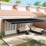 Automatic Retractable Awning Black 600x300 cm, Replacement Fabric for Awning for 6x3 m Black Frame by , Awnings - Ref: Foro24...