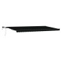 Manual Retractable Awning with Black LED 600x300 cm, Replacement Fabric Awning for 6x3 m Black Frame by , Awnings - Ref: Foro...