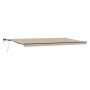 Manual Retractable Awning with LED Beige 600x300 cm, Replacement Fabric for Awning 6x3 m Beige by , Awnings - Ref: Foro24-333...