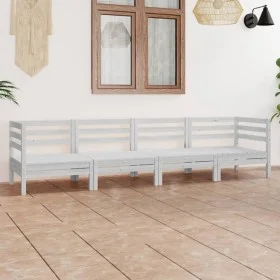 Garden furniture set 4 pieces solid white pine wood by vidaXL, Garden sets - Ref: Foro24-3082503, Price: 199,93 €, Discount: %