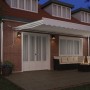 Automatic Retractable Awning with White LED 600x300 cm, Replacement Fabric for Awning for 6x3 m White Frame by , Awnings - Re...
