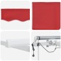 VidaXL Automatic Retractable Awning with Red LED 600x300 cm, Replacement Fabric for VidaXL 6x3 m Red Awning by , Awnings - Re...