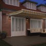 Manual Retractable Awning with Green and Yellow LED 600x300 cm, Replacement Fabric for 6x3 m Awning Green and Yellow Frame by...