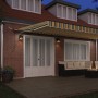 Automatic Retractable Awning with Green and Yellow LED 600x300 cm, Replacement Fabric for 6x3 m Awning Green and Yellow Frame...