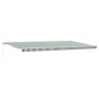Manual Retractable Awning Green and White 600x300 cm, Replacement Fabric for 6x3 m Green and White Awning by , Awnings - Ref:...