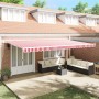 Manual retractable awning red and white stripes 600x350 cm by , Awnings - Ref: Foro24-3331717, Price: 559,95 €, Discount: %
