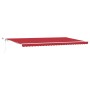 Automatic Retractable Awning with Red LED 600x350 cm, Replacement Fabric for Awning for 6x3.5 m Red Frame by , Awnings - Ref:...