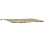Manual retractable awning with green and yellow LED 600x350 cm, Replacement fabric for awning for 6x3.5 m green and yellow fr...