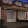 Manual Retractable Awning with Green and Yellow LED 600x350 cm, Replacement Fabric for 6x3.5 m Awning Green and Yellow Frame ...