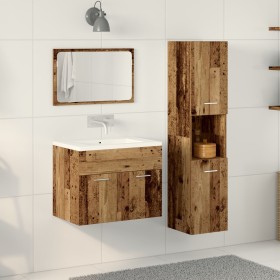 3-Piece Bathroom Furniture Set of Antique Engineered Wood by , Bathroom furniture - Ref: Foro24-3332495, Price: 128,82 €, Dis...