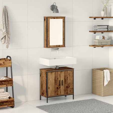 2-teiliges Badmöbel-Set aus antikem Holz von , Badezimmermöbel - Ref: Foro24-3332515, Preis: 105,85 €, Rabatt: %