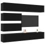 10-Piece TV Furniture Set - Wall-Mounted Black Oak Crafted Wood by , TV Furniture - Ref: Foro24-3332533, Price: 284,85 €, Dis...