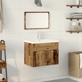 Juego de Muebles de Baño de 3 Piezas Madera Vieja Madera Ingenierada de , Muebles de baño - Ref: Foro24-3332540, Precio: 170,...