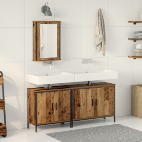 3-teiliges Badmöbel-Set aus altem Holzwerkstoff von , Badezimmermöbel - Ref: Foro24-3332548, Preis: 162,39 €, Rabatt: %