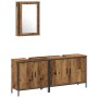 3-teiliges Badmöbel-Set aus altem Holzwerkstoff von , Badezimmermöbel - Ref: Foro24-3332548, Preis: 162,39 €, Rabatt: %