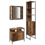 Badezimmer-Waschtisch-Unterschrank mit integriertem Waschbecken aus gealtertem Holz von , Badezimmermöbel - Ref: Foro24-33325...