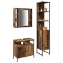 Badezimmer-Waschtisch-Unterschrank mit integriertem Waschbecken aus gealtertem Holz von , Badezimmermöbel - Ref: Foro24-33325...