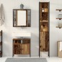 Badezimmer-Waschtisch-Unterschrank mit integriertem Waschbecken aus gealtertem Holz von , Badezimmermöbel - Ref: Foro24-33325...