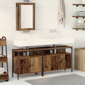 Bathroom sink furniture with built-in sink made of old wood by , Bathroom furniture - Ref: Foro24-3332550, Price: 159,20 €, D...