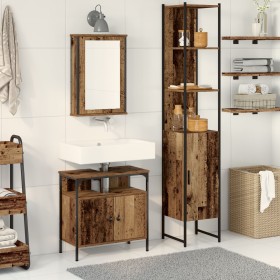Badmöbel mit integriertem Waschbecken Altholz Holzwerkstoff von , Badezimmermöbel - Ref: Foro24-3332555, Preis: 170,23 €, Rab...