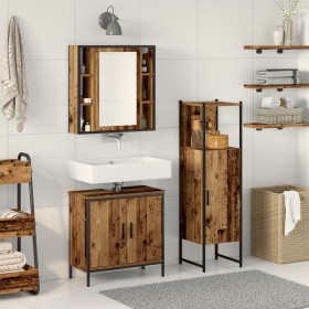 3-teiliges Badmöbel-Set Altholz Holzwerkstoff von , Badezimmermöbel - Ref: Foro24-3332559, Preis: 173,56 €, Rabatt: %